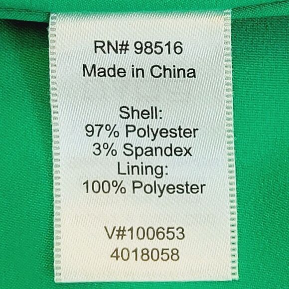 Coldwater Creek Kelly Green Floral V-neck Sleeveless Tie Maxi Dress Size 8 - Picture 9 of 10